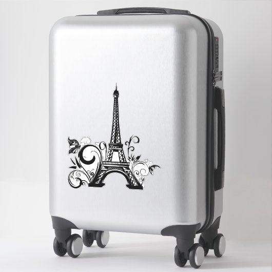 Sticker en vinyle coupé sur mesure Tour Eiffel (Sur valise)