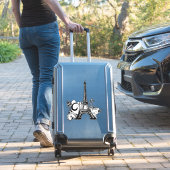 Sticker en vinyle coupé sur mesure Tour Eiffel (Valise Insitu)