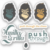 Sticker en vinyle coupé sur mesure Vanilla Gorilla (Devant)