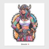 Sticker en vinyle coupé sur mesure : Warrior Woman (Feuille)