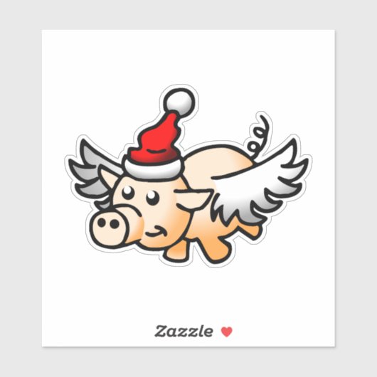 Sticker en vinyle cousu personnalisé de porc (Feuille)