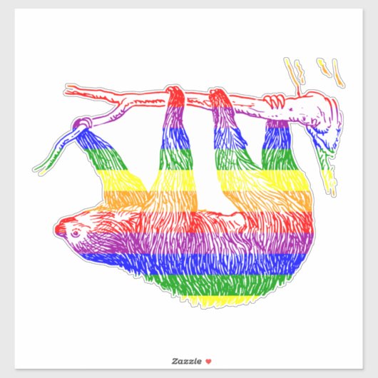 Sticker en vinyle cousu Rainbow (Feuille)