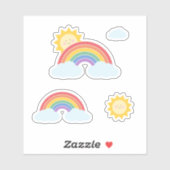 Sticker en vinyle cousu Rainbow (Feuille)