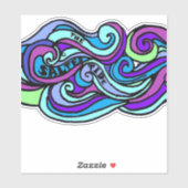 Sticker en vinyle cousu sur mesure (Feuille)