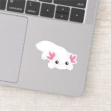 Sticker en vinyle cousu sur mesure Axolotl