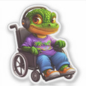 Sticker en vinyle croc sur roues (Devant)
