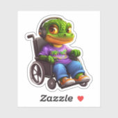 Sticker en vinyle croc sur roues (Feuille)