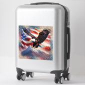 Sticker en vinyle d'aigle patriotique (Sur valise)