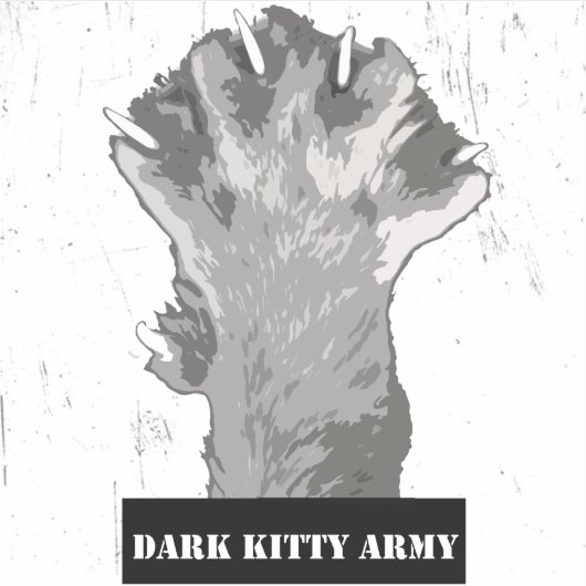Sticker en vinyle Dark Kitty Army (Devant)