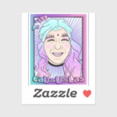 Sticker en vinyle de 2 po x 2 po sur mesure (Feuille)