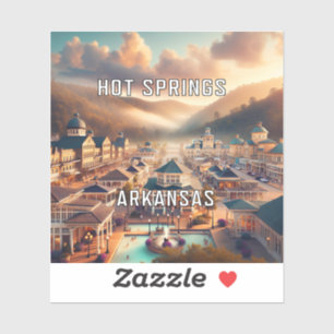 Sticker en vinyle de 3 pouces Arkansas Hot Springs