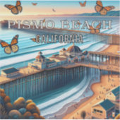 Sticker en vinyle de 3 pouces de Pismo Beach Calif (Devant)