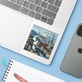 Sticker en vinyle de 3 pouces de Zurich Suisse (Ordinateur portable avec iPhone)