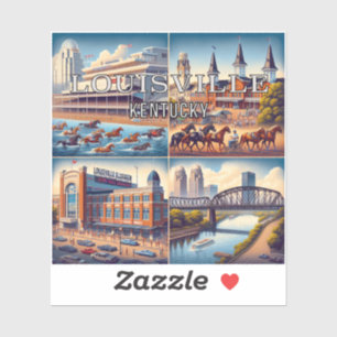 Sticker en vinyle de 3 pouces Louisville Kentucky