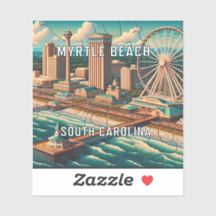 Sticker en vinyle de 3 pouces Myrtle Beach South C