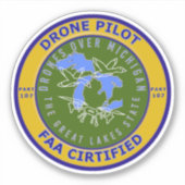 Sticker en vinyle de 4 po x 4 po (Devant)