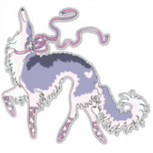 Sticker en vinyle de ballet Borzoi Die Cut (Devant)