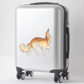 Sticker en vinyle de ballet d'or Borzoi sur mesure (Sur valise)