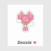 Sticker en vinyle de ballon à air chaud Sloth Hear (Feuille)