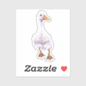 Sticker en vinyle de canard blanc (Feuille)