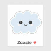 Sticker en vinyle de caractère nuageux pour boîte  (Feuille)