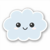 Sticker en vinyle de caractère nuageux pour boîte  (Devant)