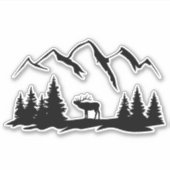 Sticker en vinyle de cerf. (Devant)