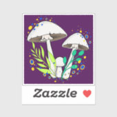 Sticker en vinyle de champignon angélique destruct (Feuille)