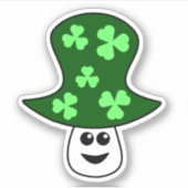 Sticker en vinyle de champignon St. Patrick (Devant)