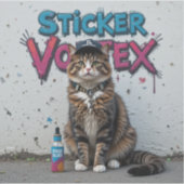Sticker en vinyle de chat Cool urbain Style de rue (Devant)
