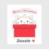 Sticker en vinyle de chat mou | Joyeux autocollant (Feuille)