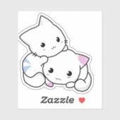 Sticker en vinyle de chat mou pour bouteille d'eau (Feuille)