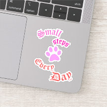 Sticker en vinyle de chat | Petites Étapes Tous Le