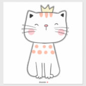 Sticker en vinyle de chaton (Feuille)