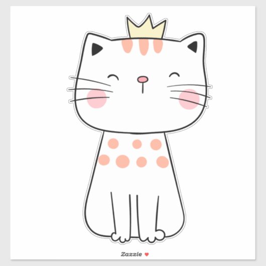 Sticker en vinyle de chaton (Feuille)