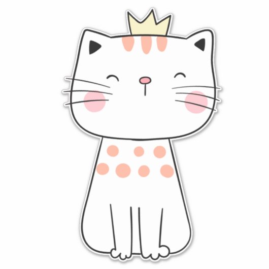 Sticker en vinyle de chaton (Devant)