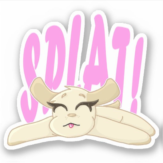 Sticker en vinyle de chiot (Devant)