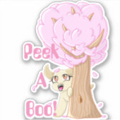 Sticker en vinyle de chiot Peek-A-Boo! ! ! (Devant)