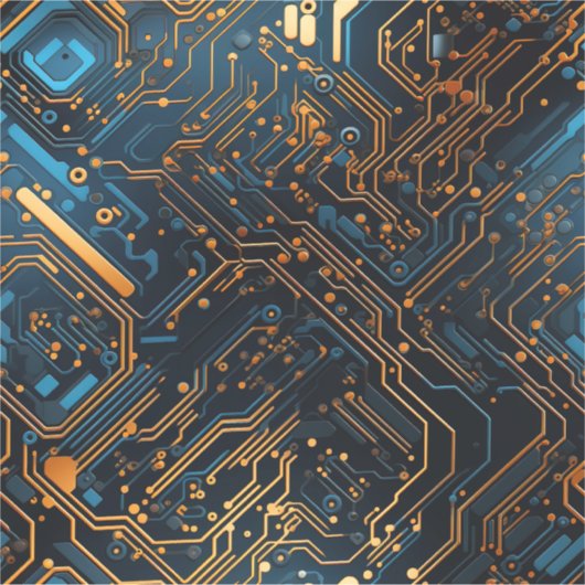 Sticker en vinyle de circuit électronique (Devant)