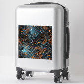 Sticker en vinyle de circuit électronique (Sur valise)