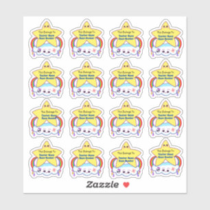 Sticker en vinyle de classe mignonne Étiquette