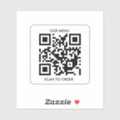 Sticker en vinyle de code QR personnalisé (Feuille)