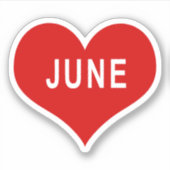 Sticker en vinyle de coeur de l'amour rouge de jui (Devant)