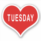 Sticker en vinyle de coeur rouge d'amour (Devant)