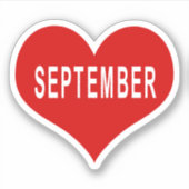 Sticker en vinyle de coeur rouge d'amour (Devant)