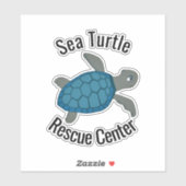 Sticker en vinyle de conception de tortue de mer (Feuille)