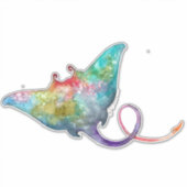 Sticker en vinyle de coupe personnalisée Aquarelle (Devant)