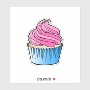 Sticker en vinyle de cupcake