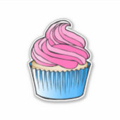 Sticker en vinyle de cupcake (Devant)
