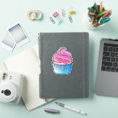 Sticker en vinyle de cupcake (Couverture iPad)